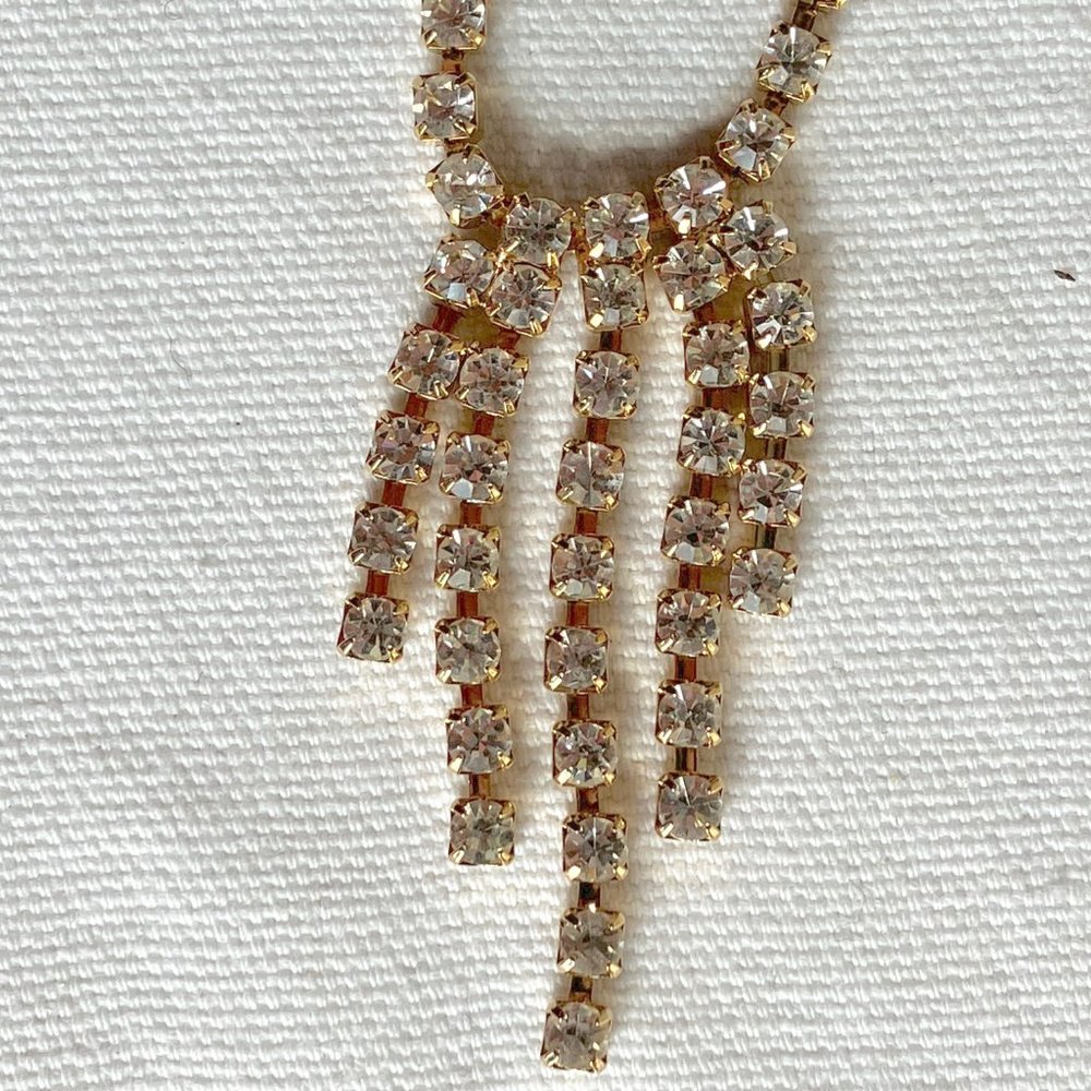 Dangly Rhinestone Necklace - Picture 4 of 6